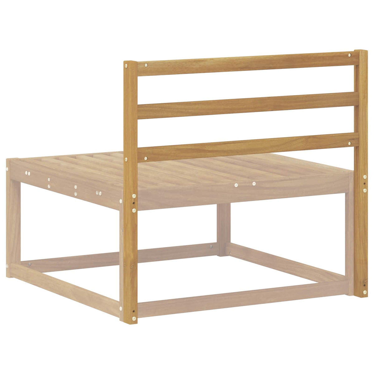 Vidaxl rugleuning module wit 79 x 4 x 73 cm massief acaciahout