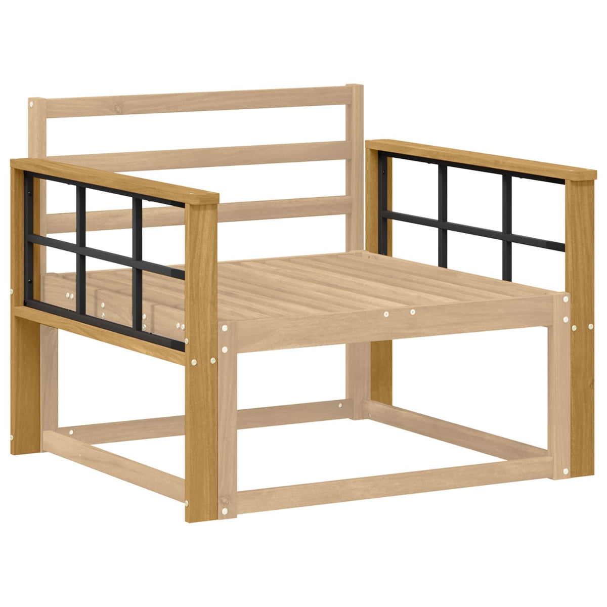 Vidaxl armleuningen module 2 st wit 80 x 6 x 61 cm massief acaciahout