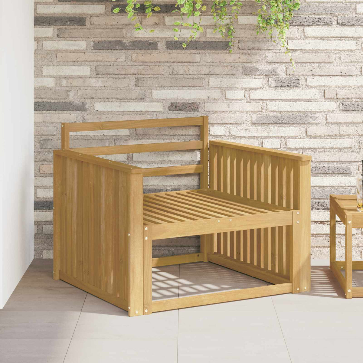 Vidaxl armleuningen module 2 st wit 80 x 6 x 61 cm massief acaciahout