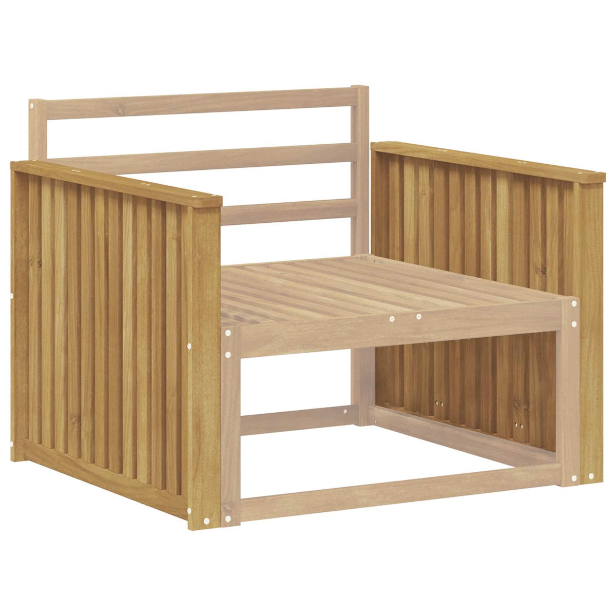Vidaxl armleuningen module 2 st wit 80 x 6 x 61 cm massief acaciahout