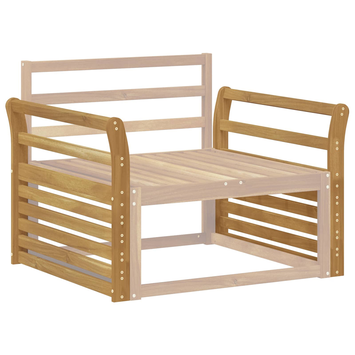 Vidaxl armleuningen module 2 st wit 78,5 x 8,5 x 60 cm