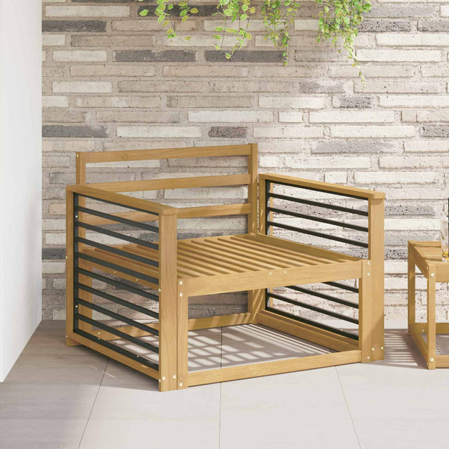 Vidaxl armleuningen module 2 st wit 80 x 6 x 61 cm massief acaciahout
