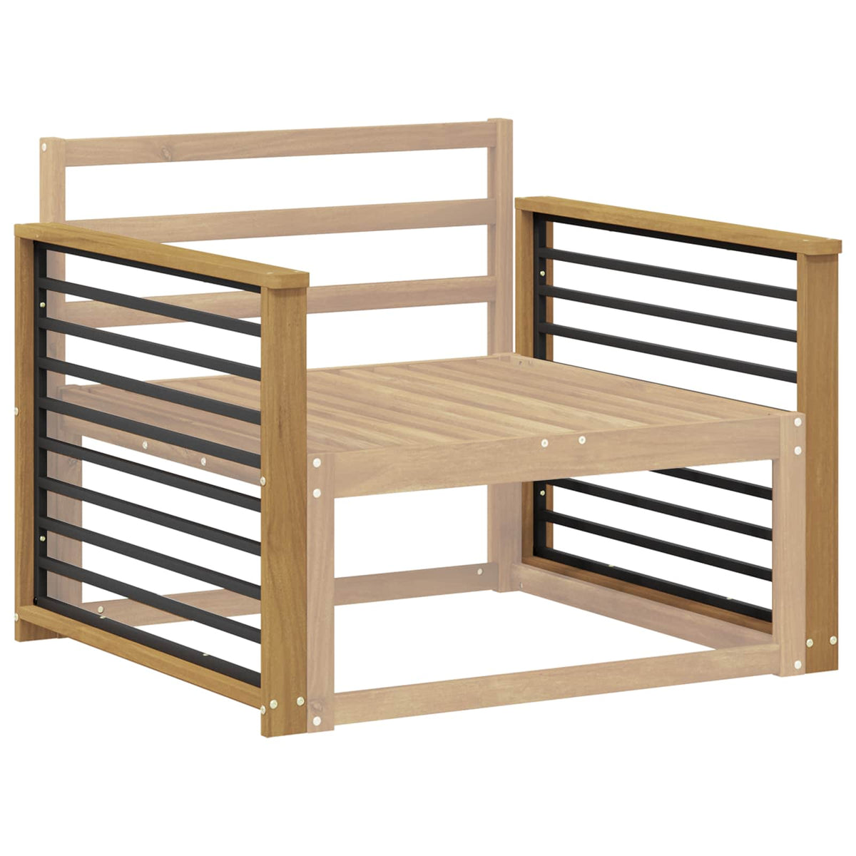 Vidaxl armleuningen module 2 st wit 80 x 6 x 61 cm massief acaciahout