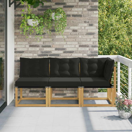 Vidaxl 3 st outdoor midden- en hoeksalon wit