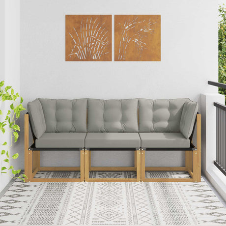 Vidaxl 3 st outdoor midden- en hoeksalon wit