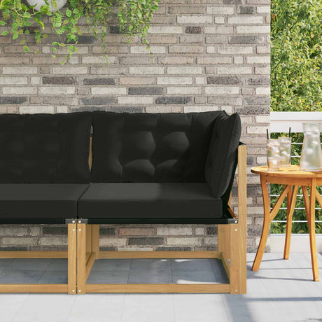 Vidaxl buiten hoek sofa massief acaciahout wit