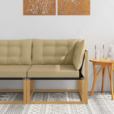 Vidaxl buiten hoek sofa massief acaciahout wit