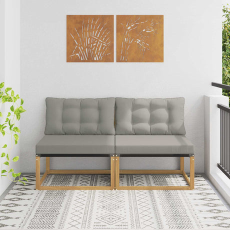 Vidaxl buiten midden sofa massief acaciahout wit