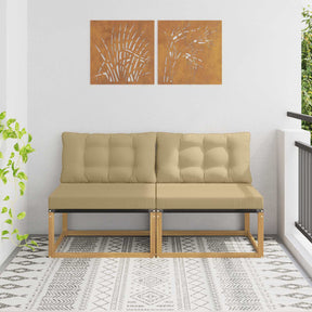 Vidaxl buiten midden sofa massief acaciahout wit