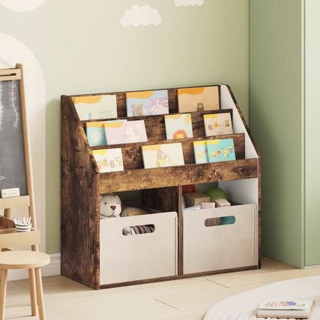 Vidaxl kinderen boekenkast gerookt eiken 72,5 x 29,5 x 69 cm