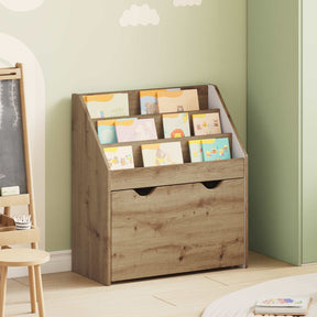 Vidaxl kinderen boekenkast met lade artisan eiken 60 x 29,5 x 69 cm