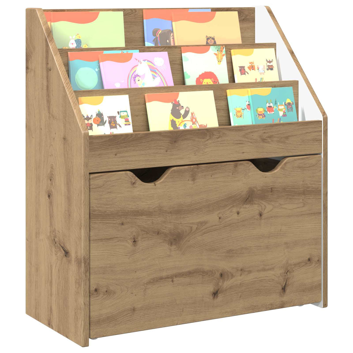 Vidaxl kinderen boekenkast met lade artisan eiken 60 x 29,5 x 69 cm