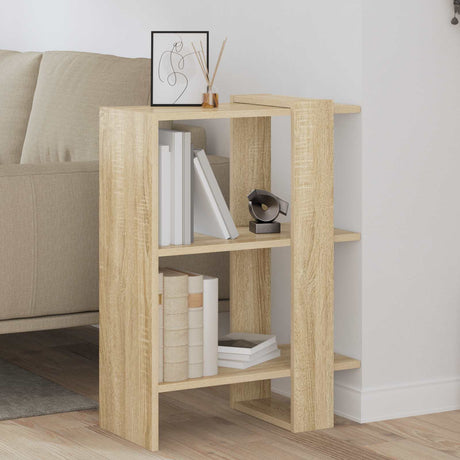 Vidaxl boekenkast 2-laags 52 x 25 x 71,5 cm bewerkt hout sonoma eiken