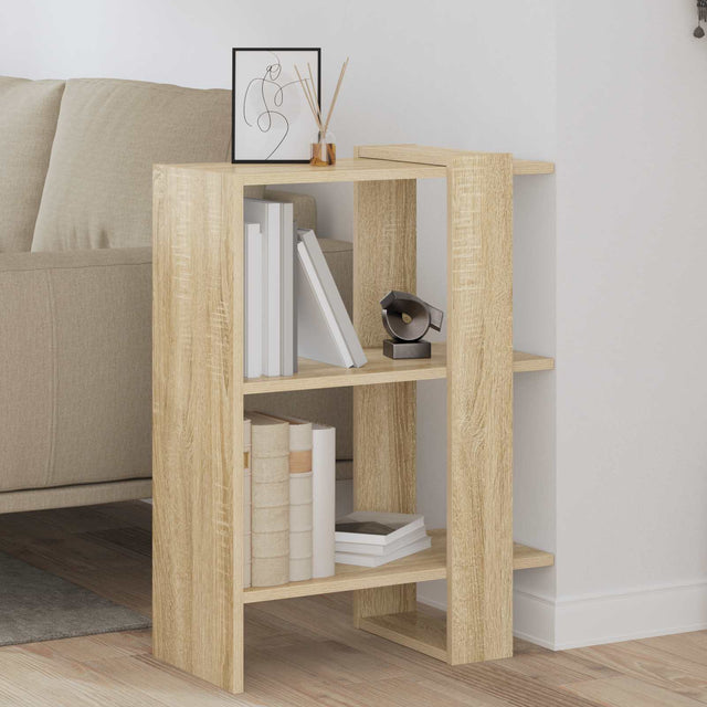 Vidaxl boekenkast 2-laags 52 x 25 x 71,5 cm bewerkt hout sonoma eiken