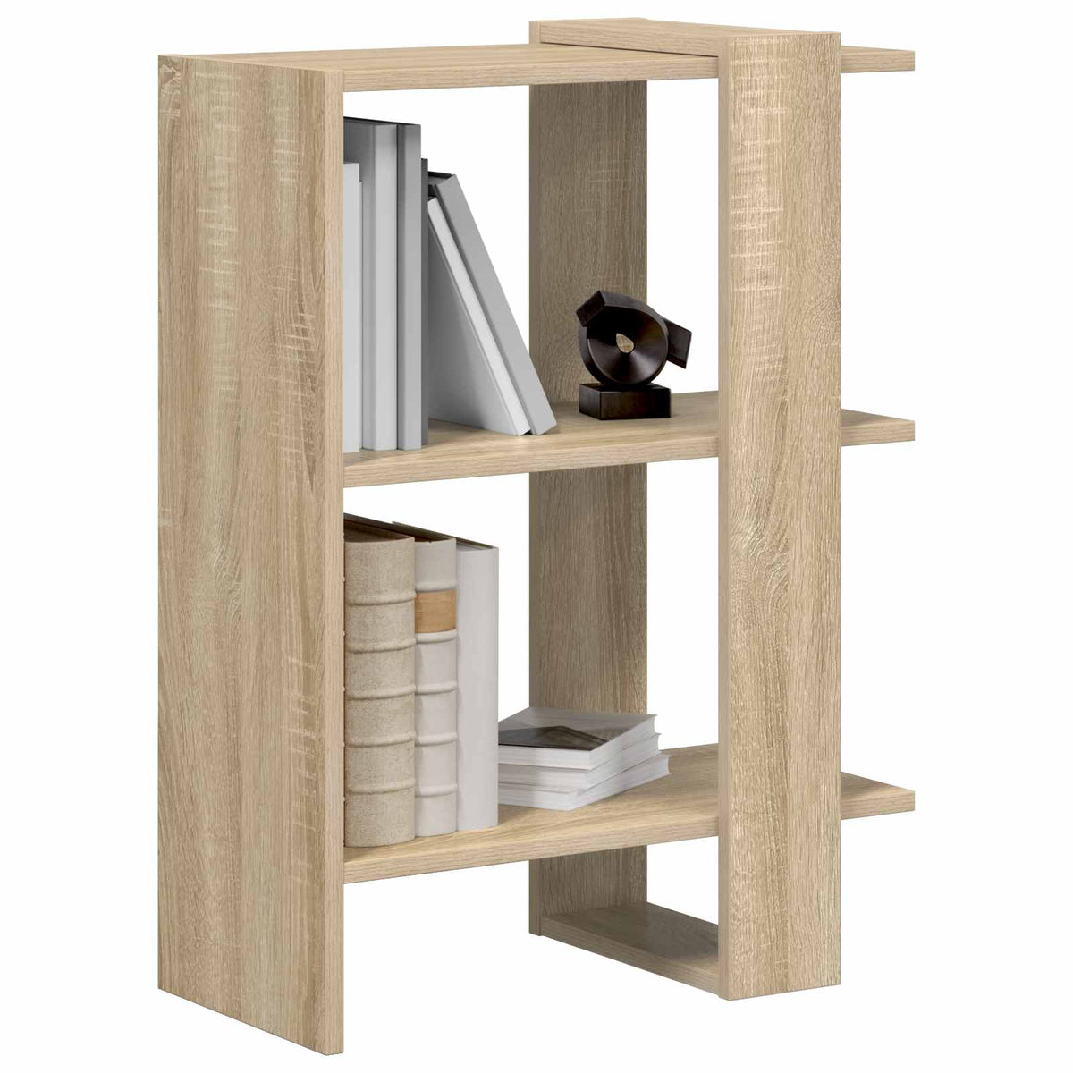 Vidaxl boekenkast 2-laags 52 x 25 x 71,5 cm bewerkt hout sonoma eiken
