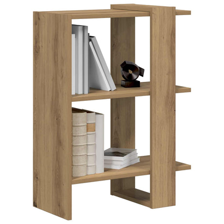 Vidaxl boekenkast 2-laags 52 x 25 x 71,5 cm bewerkt hout artisan eiken