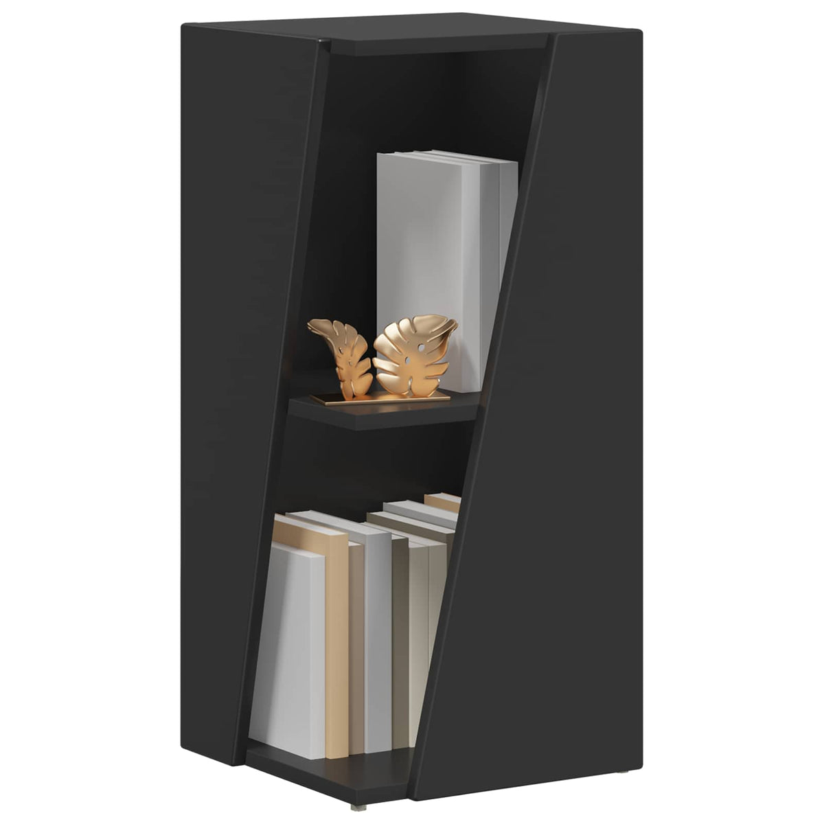 Vidaxl zijplank 33 x 32 x 70,5 cm bewerkt hout zwart