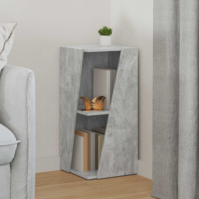 Vidaxl zijplank 33 x 32 x 70,5 cm bewerkt hout beton grijs