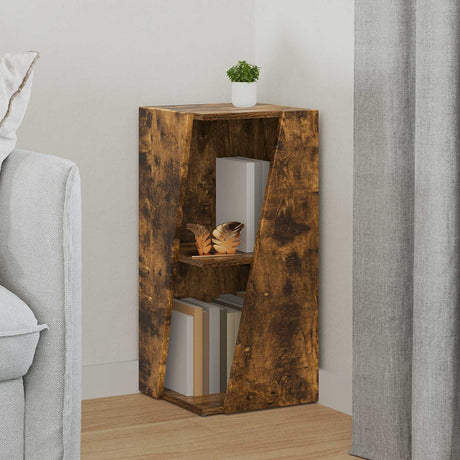 Vidaxl zijplank 33 x 32 x 70,5 cm bewerkt hout gerookt eiken
