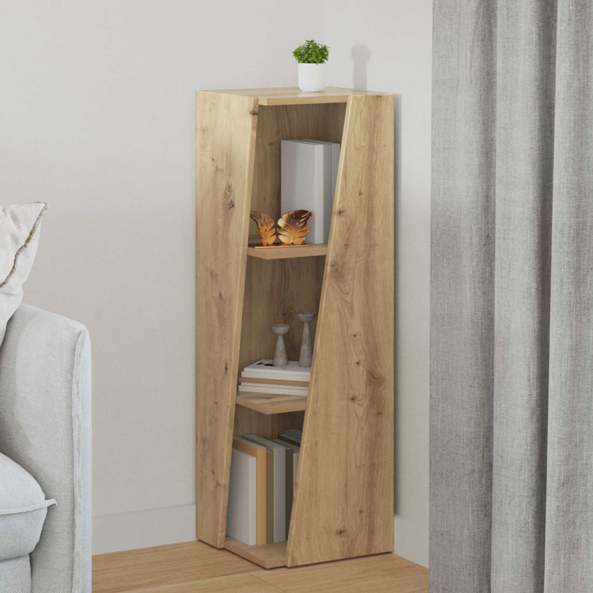 Vidaxl zijplank 33 x 32 x 100,5 cm bewerkt hout artisan eiken