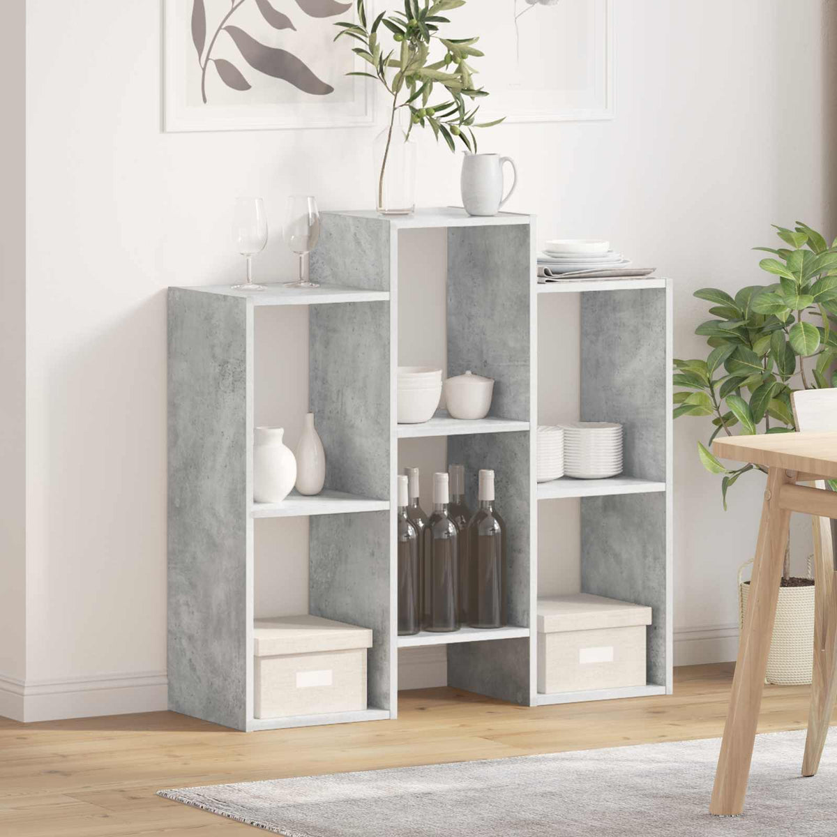 Vidaxl dressoir beton grijs 90 x 30 x 90 cm