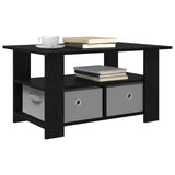 Vidaxl salontafel zwart eiken 77 x 55 x 42 cm bewerkt hout