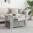 Vidaxl salontafel beton grijs 77 x 55 x 42 cm bewerkt hout