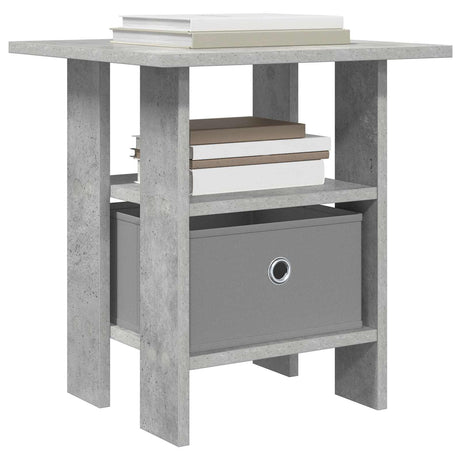 Vidaxl nachtkastje 2 st beton grijs 41 x 40 x 45 cm bewerkt hout