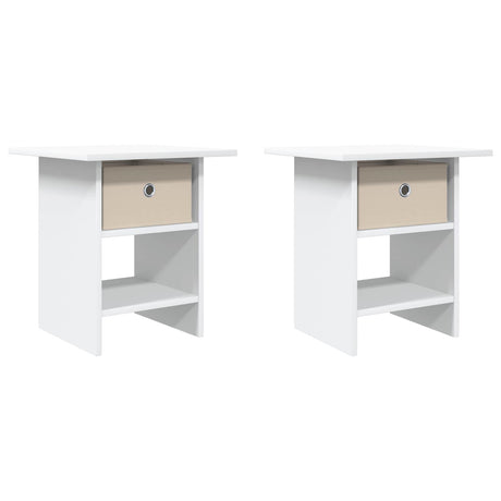 Vidaxl nachtkastje 2 st wit 41 x 40 x 45 cm bewerkt hout