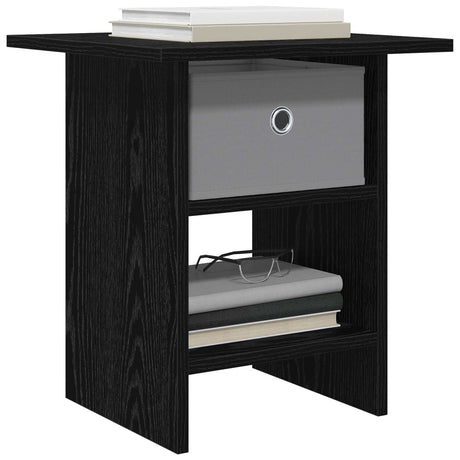 Vidaxl nachtkastje 2 st zwart eiken 41 x 40 x 45 cm bewerkt hout