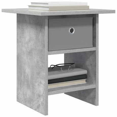 Vidaxl nachtkastje 2 st beton grijs 41 x 40 x 45 cm bewerkt hout