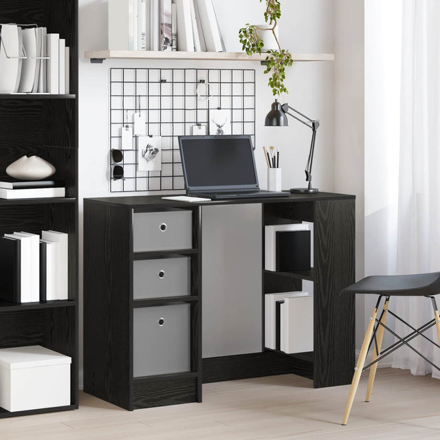 Vidaxl bureau zwart eiken 100 x 40 x 75 cm bewerkt hout