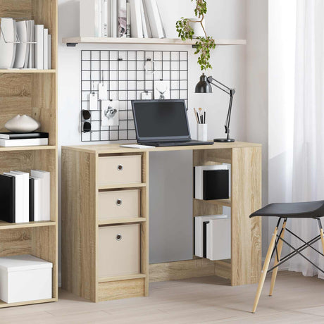 Vidaxl bureau sonoma eiken 100 x 40 x 75 cm bewerkt hout