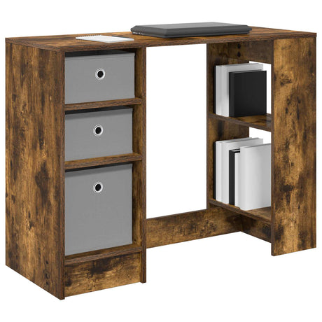 Vidaxl bureau gerookt eiken 100 x 40 x 75 cm bewerkt hout