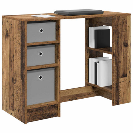 Vidaxl bureau oudhout 100 x 40 x 75 cm bewerkt hout