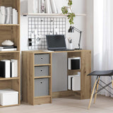 Vidaxl bureau artisan eiken 100 x 40 x 75 cm bewerkt hout