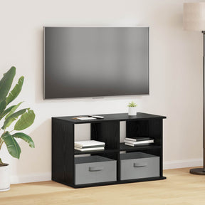 Vidaxl tv-standaard met lade zwart eiken 79 x 40 x 48 cm
