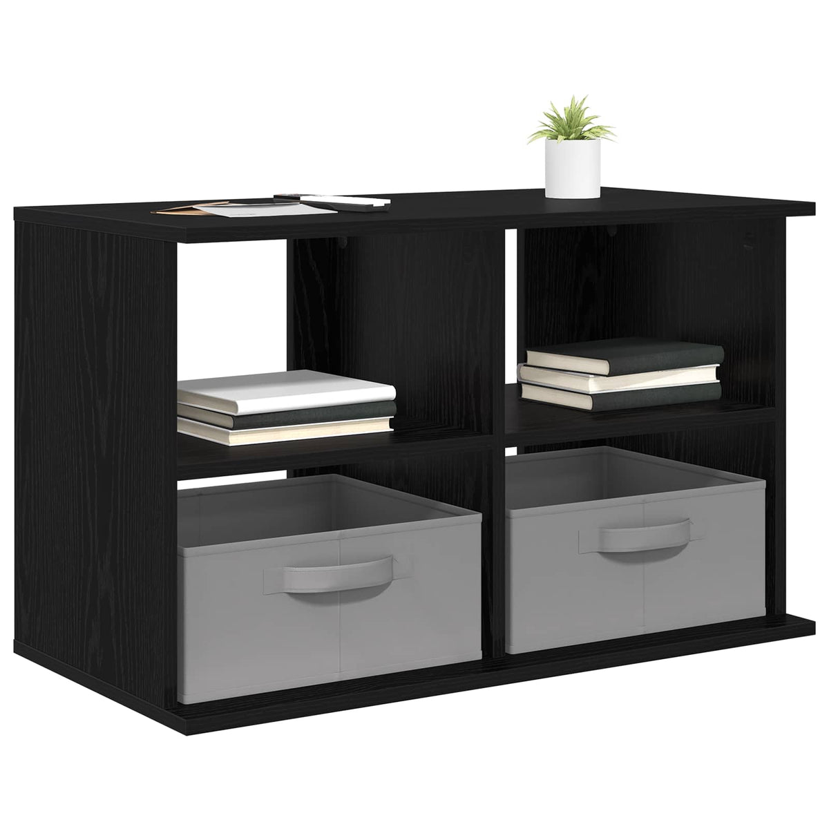 Vidaxl tv-standaard met lade zwart eiken 79 x 40 x 48 cm