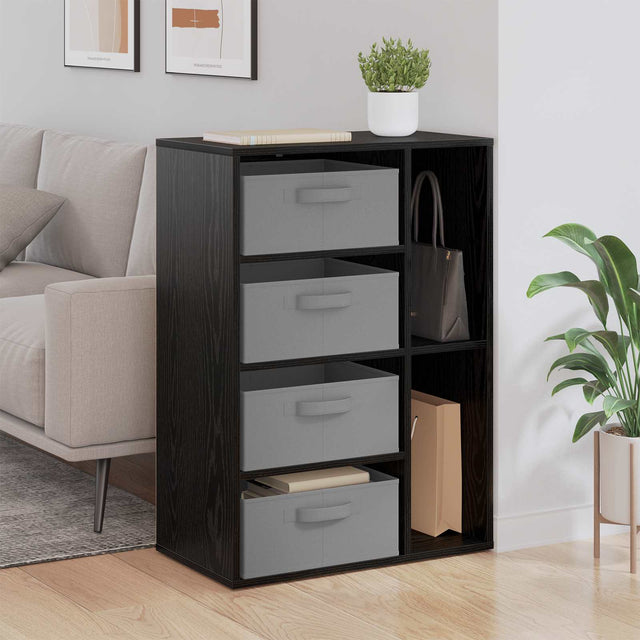 Vidaxl dressoir zwart eiken 60 x 33,5 x 84 cm