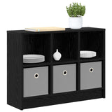 Vidaxl dressoir zwart eiken 73,5 x 22,5 x 53,5 cm