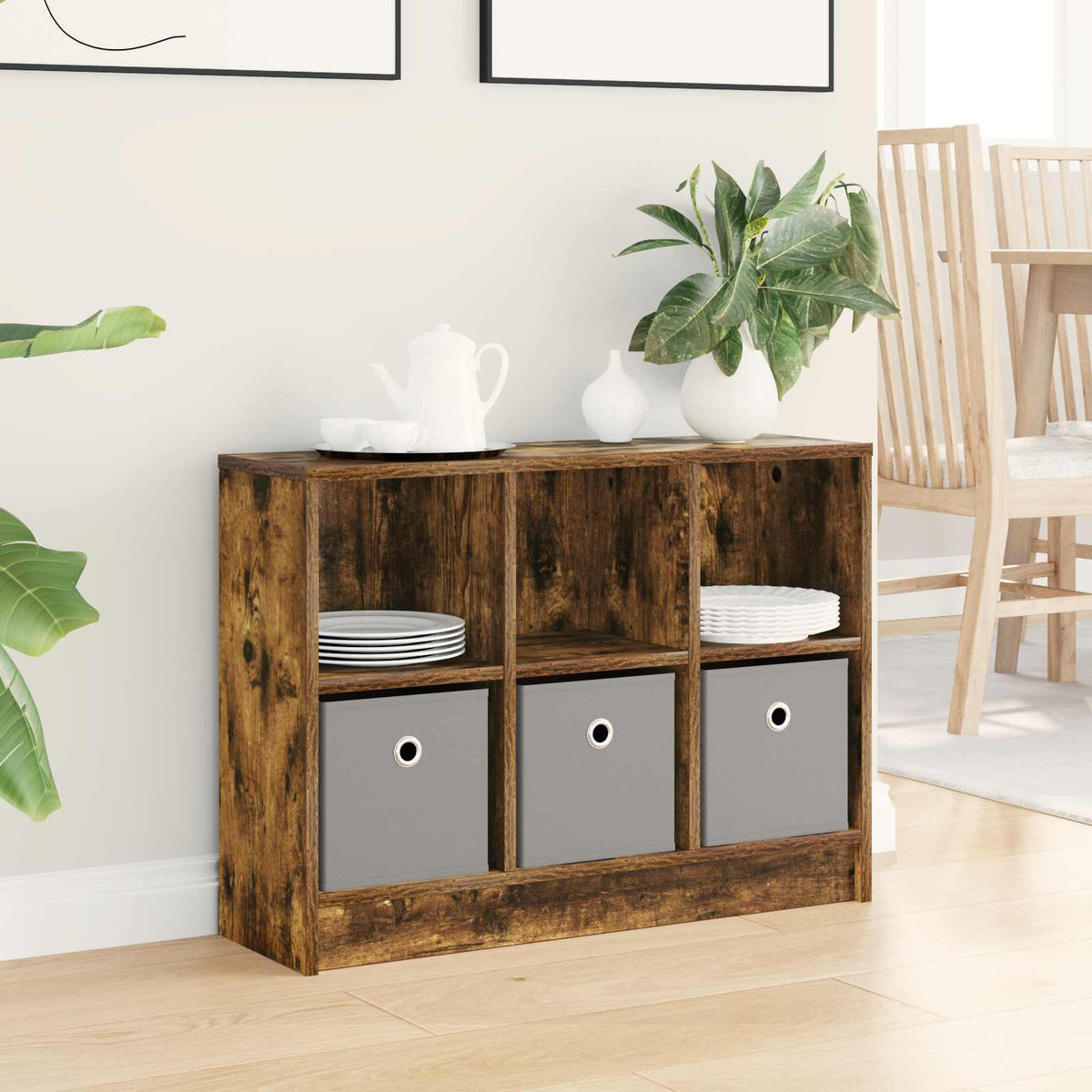 Vidaxl dressoir gerookt eiken 73,5 x 22,5 x 53,5 cm