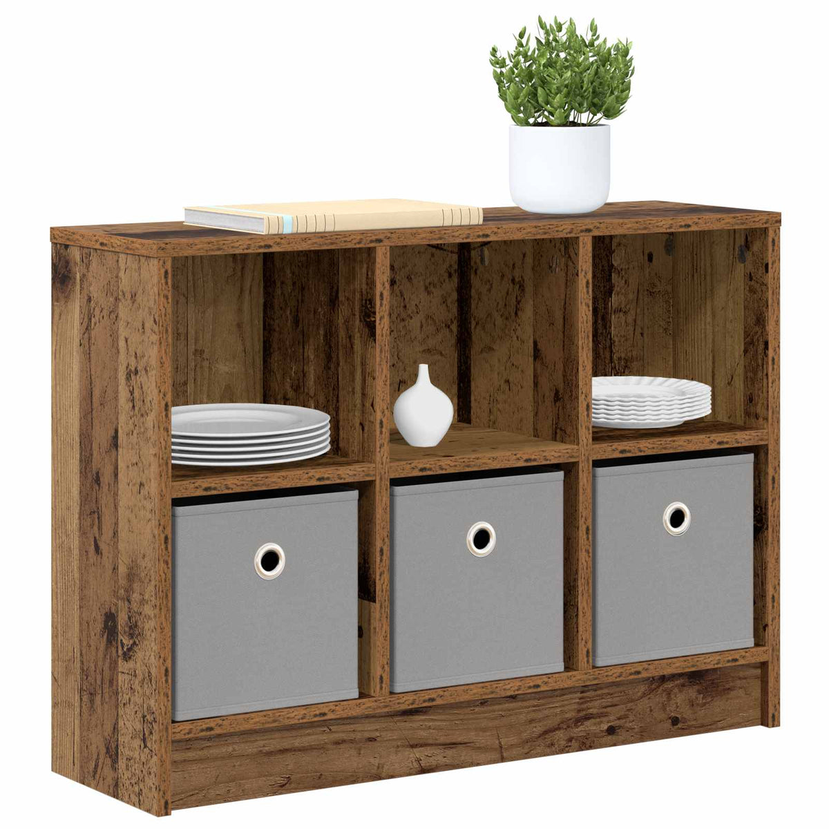 Vidaxl dressoir oudhout 73,5 x 22,5 x 53,5 cm