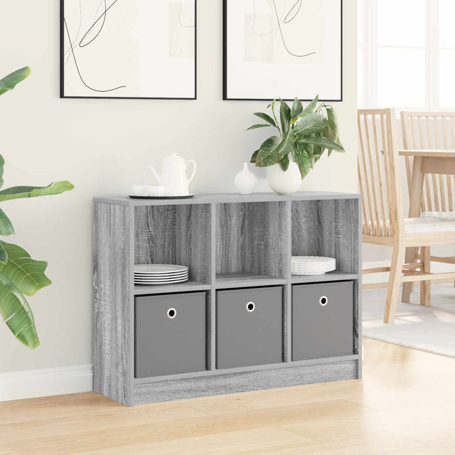 Vidaxl dressoir grijs sonoma 88,5 x 27,5 x 63,5 cm
