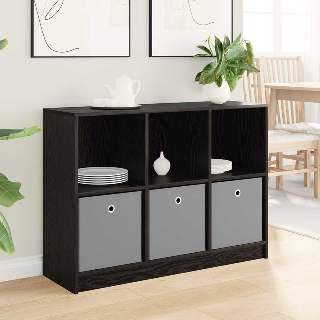 Vidaxl dressoir zwart eiken 102 x 32 x 73,5 cm