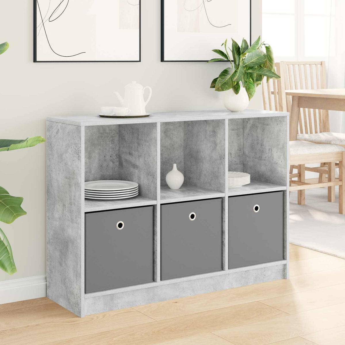 Vidaxl dressoir beton grijs 102 x 32 x 73,5 cm