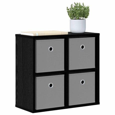 Vidaxl dressoir zwart eiken 49,5 x 22 x 47 cm