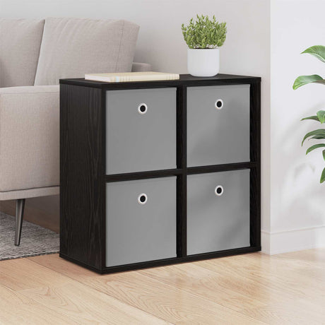 Vidaxl dressoir zwart eiken 59,5 x 27 x 57 cm