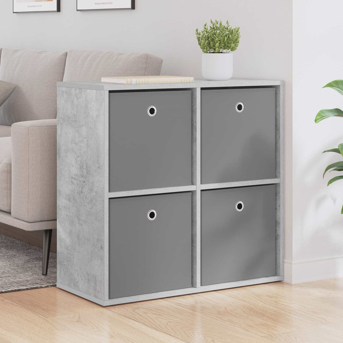 Vidaxl dressoir beton grijs 68,5 x 32 x 67 cm