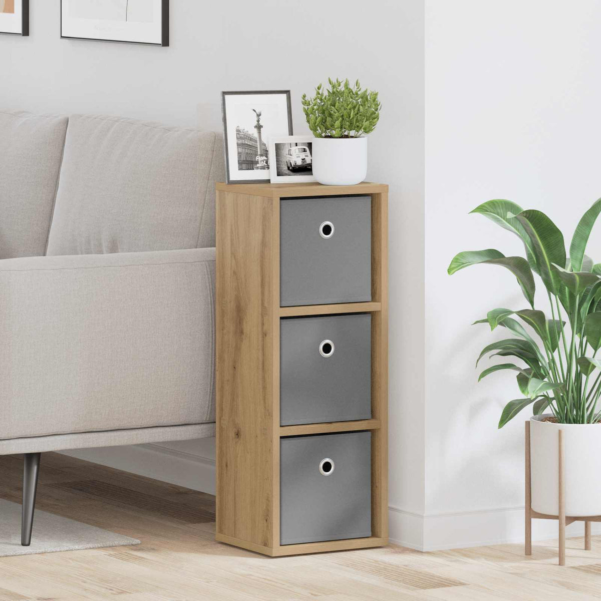 Vidaxl dressoir artisan eiken 25,5 x 22 x 69,5 cm