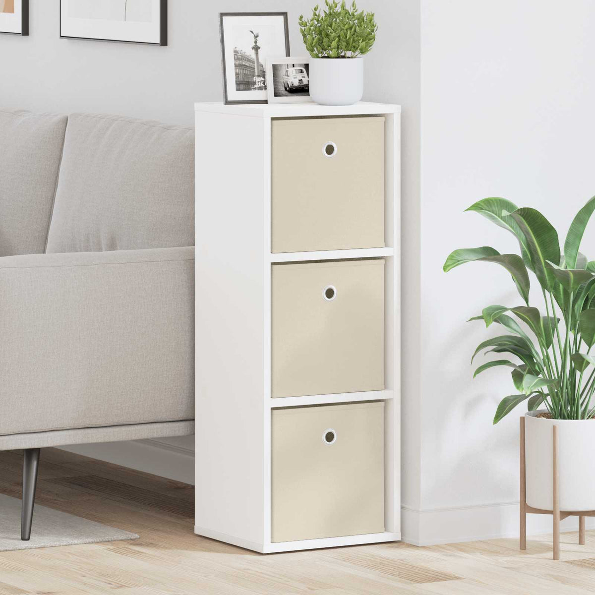 Vidaxl dressoir met lade wit 30,5 x 27 x 84,5 cm